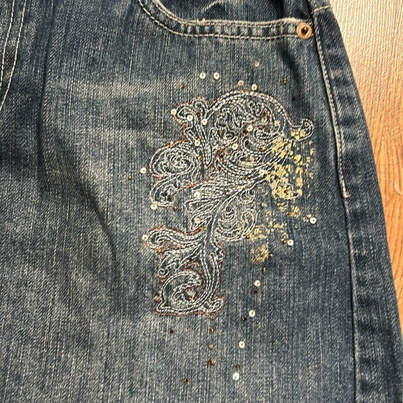 AMERICAN EAGLE Y2K Retro Skirt Denim Sz 0 - Picture 2 of 10